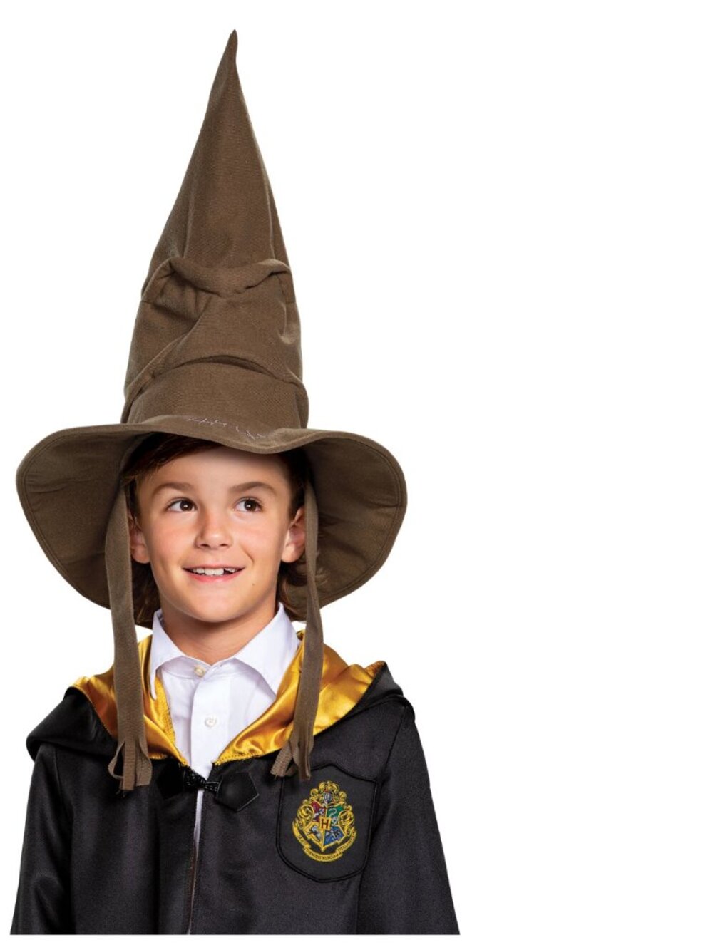 Harry Potter Hogwarts Robe, Hat & Light Up Wand Halloween Costume 7/8 Hooded - Picture 3 of 8